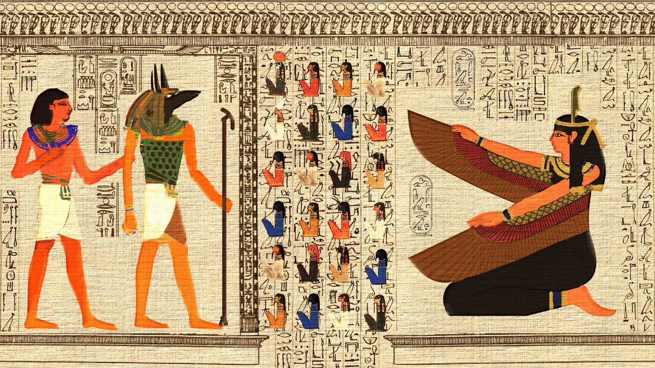 001 Soul with Anubis and Maat